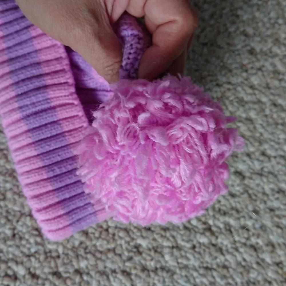 Nickelodeon Paw Patrol Toddler Knit Beanie Winter Hat in Pink & Purple Age 2-4